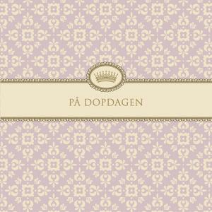 Kort "På Dopdagen"(gammelrosa)