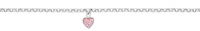 Silverarmband med rosa hjärta
