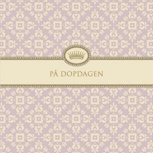 Kort "På Dopdagen"(gammelrosa)